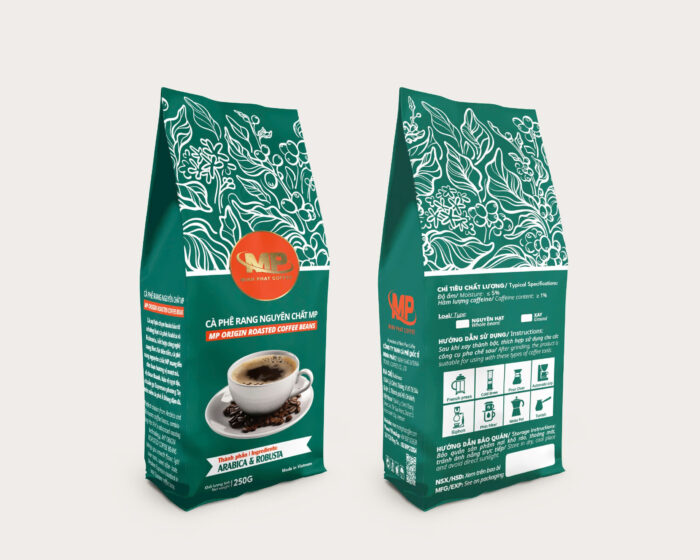 Cà phê rang nguyên chất MP ORIGIN mã 2–250G/ Pure roasted coffee MP ORIGIN code 2–250G